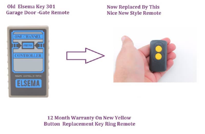 Elsema 301 Key Ring Replacement Remote