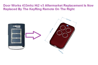 Guardian Compatible ht3 Garage Door Remote 433mhz