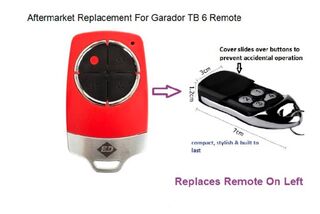Garador-Tb 6 Compatible Garage Door Remote
